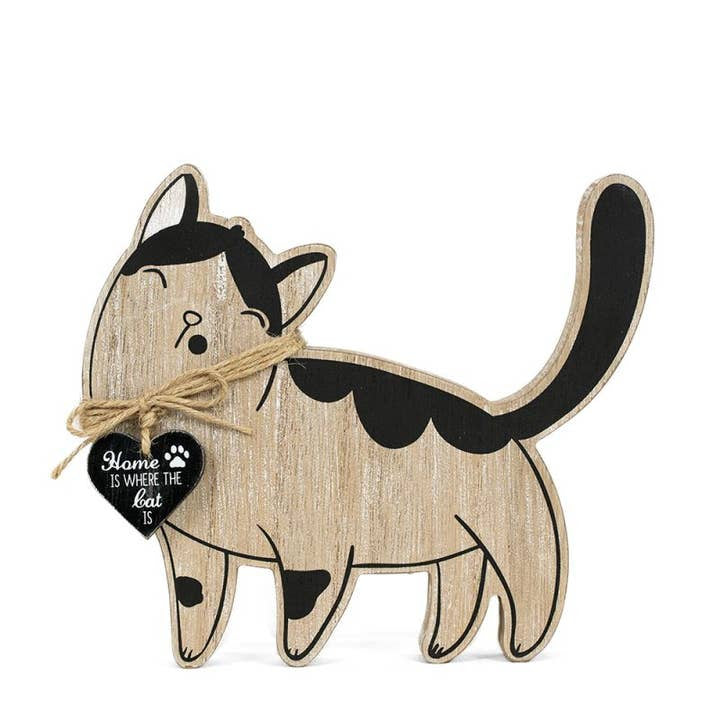 Home Is Where the Cat Is Wooden Cat